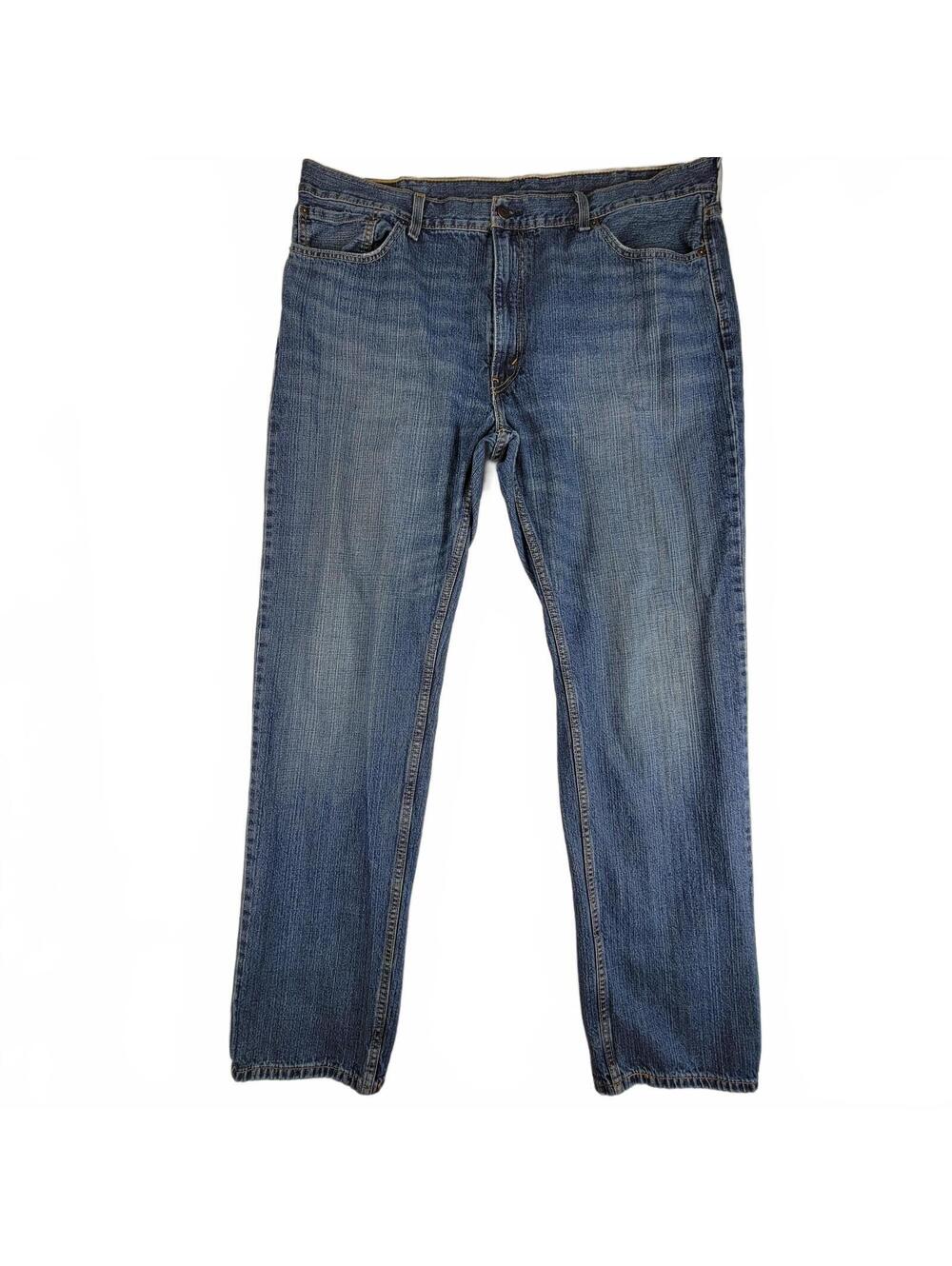 Levis 559 Big Tall Mens 42X36 Medium Wash Blue Jeans Relaxed Straight Stretch